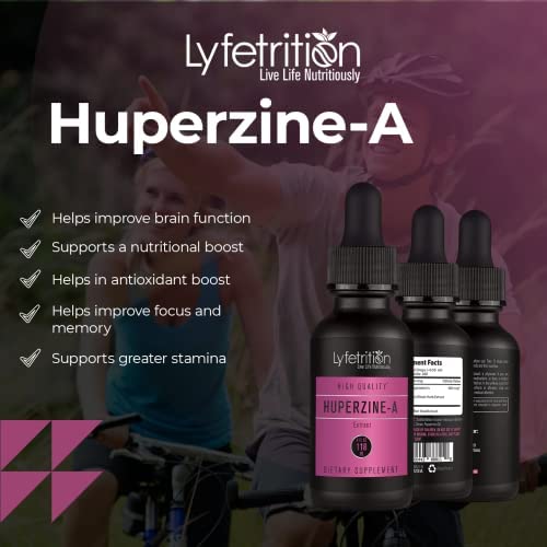 Lyfetrition Huperzine-A non-GMO seal signals clean ingredients.