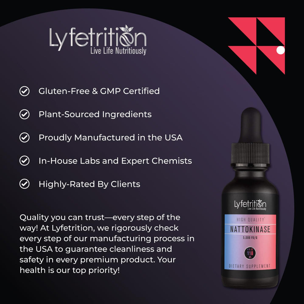 Close-up of Lyfetrition bottle with non-GMO and gluten-free claim.