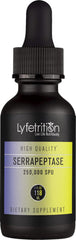 Lyfetrition Serrapeptase bottle in amber glass for daily supplementation