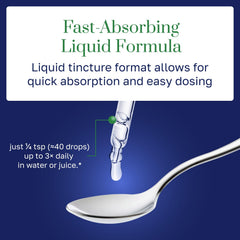 LymeCore Chinese Skullcap liquid pour indicates customizable serving sizes.