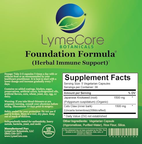 LymeCore Foundation capsules close-up for easy daily wellness support.