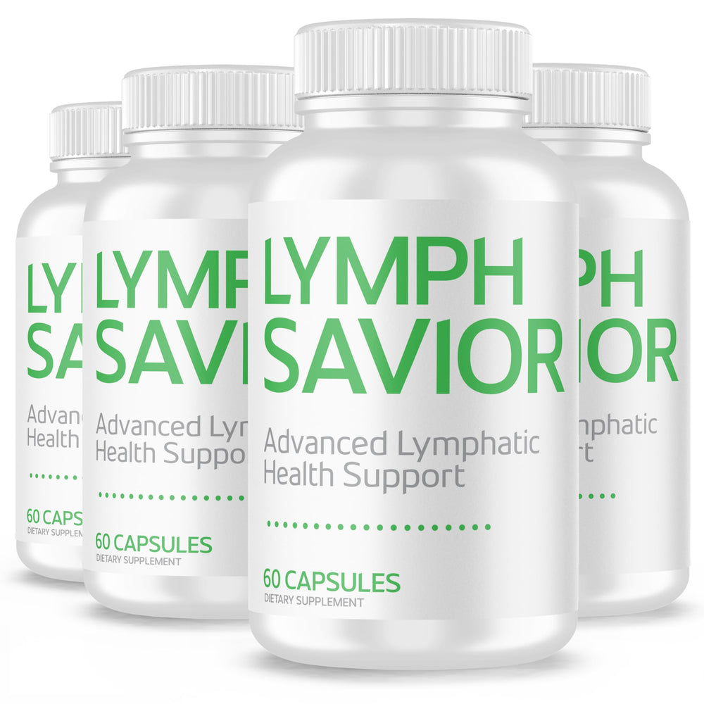 Lymph Savior bottle image highlighting advanced formulation for lymphatic wellness.
