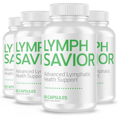 Lymph Savior bottle image highlighting advanced formulation for lymphatic wellness.