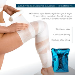 LYMPH8 wrap cooling effect visible on the skin.