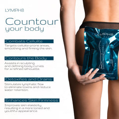 LYMPH8 serum absorbing into the skin after wrap.