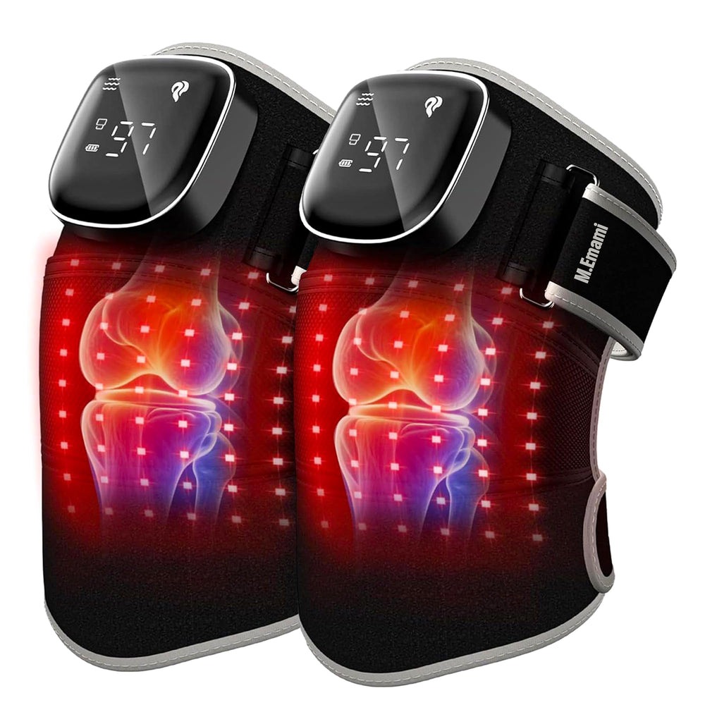 M. EMAMI 3-in-1 knee massager front view for cordless relief and targeted warmth.