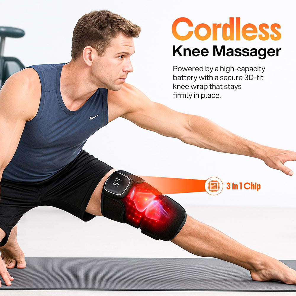 M. EMAMI 3-in-1 massager heat levels and LED indicators enable customizable therapy.