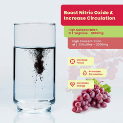 M Pain Management Technologies scoop and powder in glass demonstrating easy daily mixing and hydration