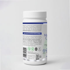 M+S Magnesium Complex ingredients: glycinate, citrate, and malate blend for balanced absorption.