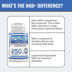 MAAC10 Liposomal NAD bottle with glass ready for use.