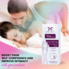 MACARIA V18 long-lasting-hydration benefits shown in product imagery.