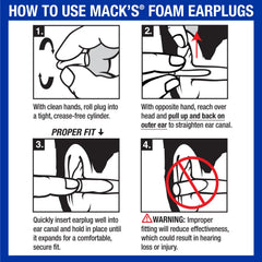 Side sleeper-friendly Mack's Snore Blockers design for comfortable nighttime wear.