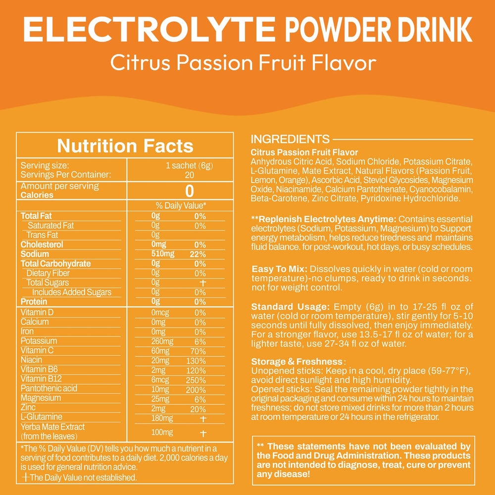 Row of Macmony electrolyte packets ready for quick hydration anywhere