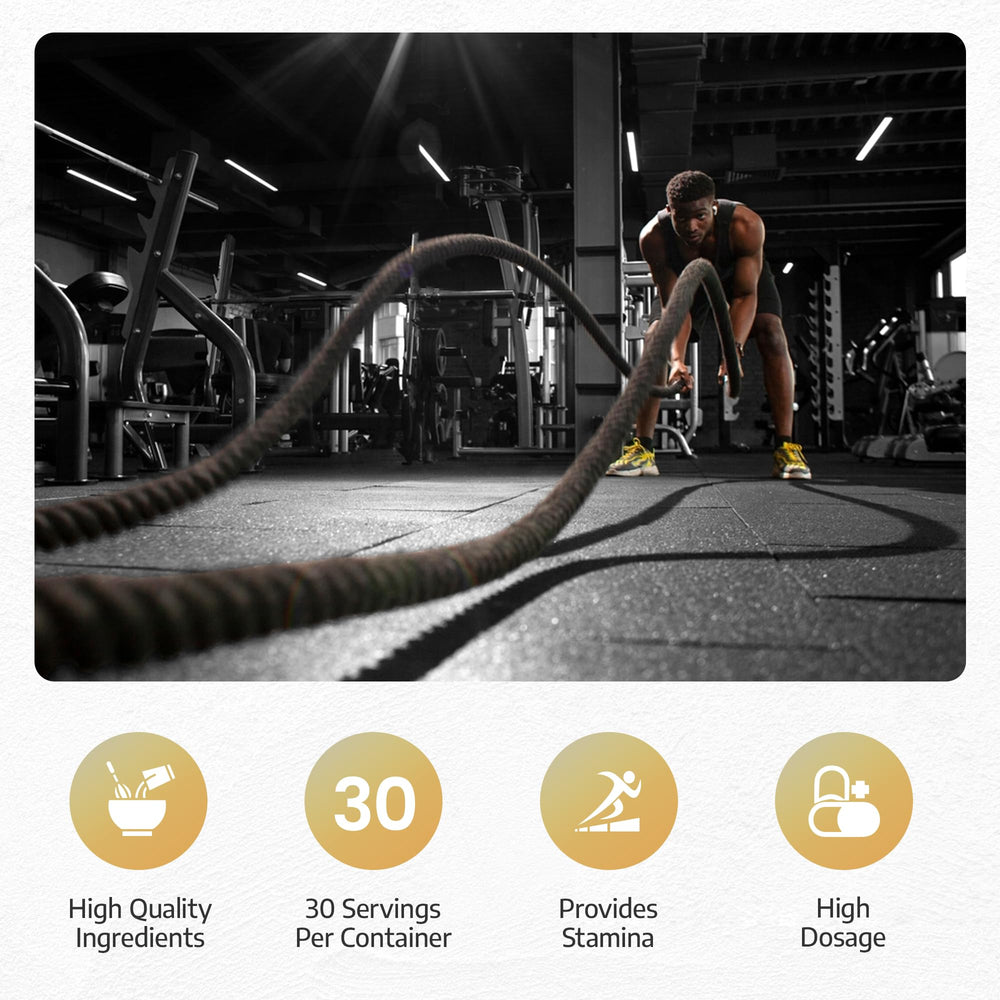 Macro Vital MegaMale 360 blend visual displays Tribulus, Ashwagandha, and other herbs.