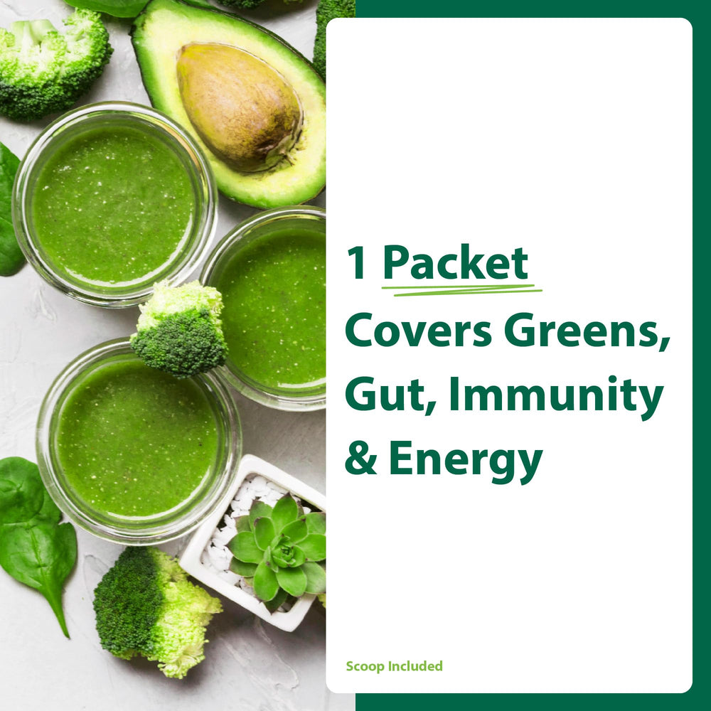 MacroLife Macro Greens twelve serving dose pack for simple routines