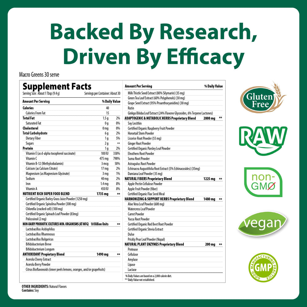 MacroLife Macro Greens Powder breakfast bowl depicts a nutrient-dense start to the day.