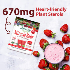 MacroLife Naturals Miracle Reds vegan non-GMO mark on packaging