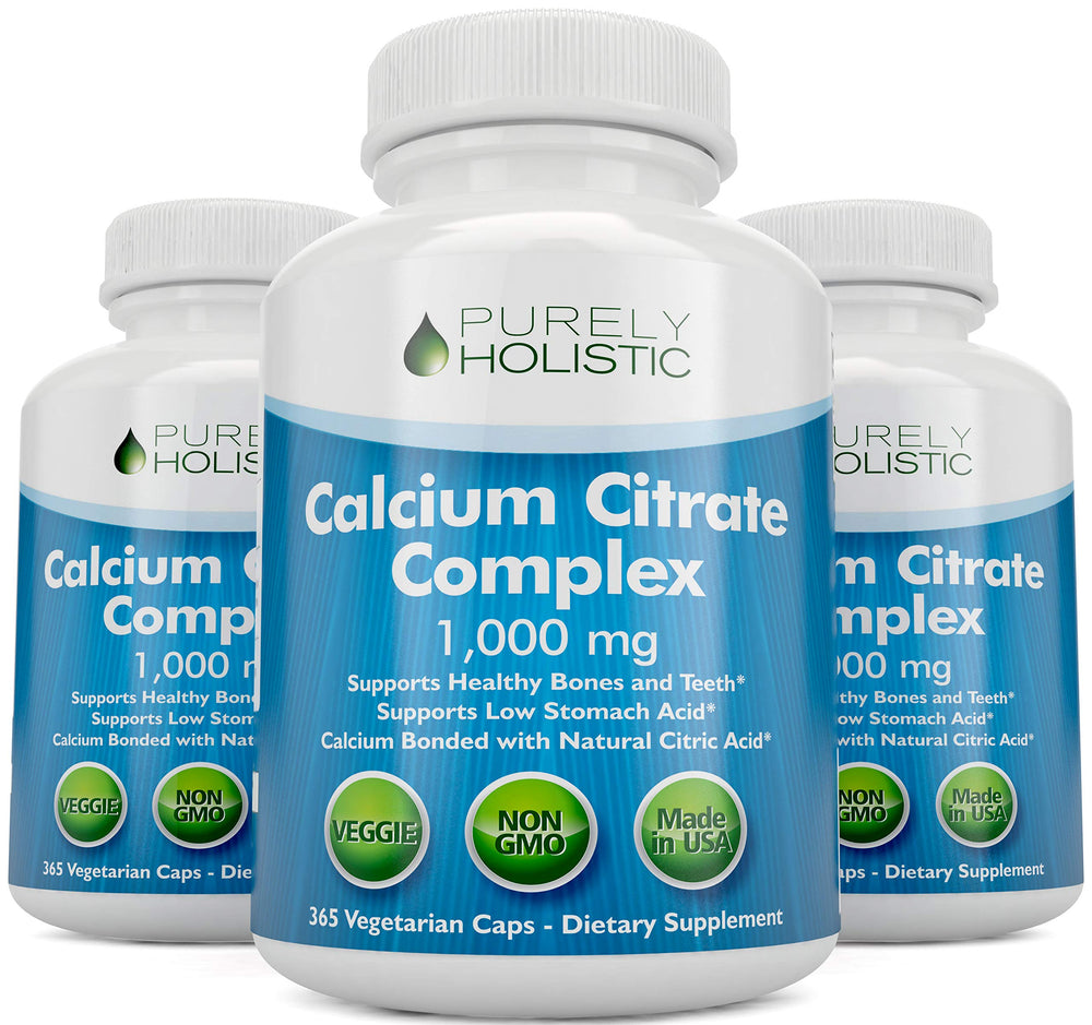Purely Holistic calcium citrate manufactured in a USA facility.
