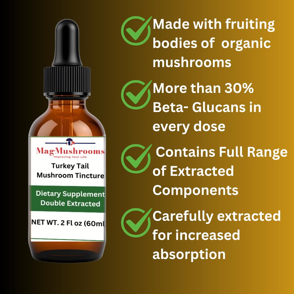 Mag Mushrooms daily supplement bottle on counter suggesting easy daily use.