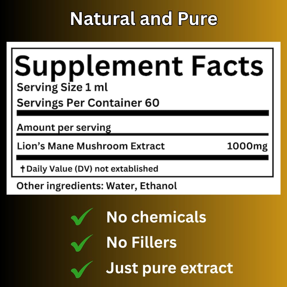 Mag Mushrooms Lion's Mane tincture dosage scoop illustrating convenient daily dosing