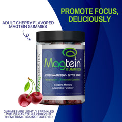 Label of Magceutics Magtein Gummies indicating kosher and gluten-free status