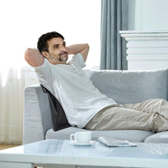 Magic Back Support car use cushion supports comfortable long drives.