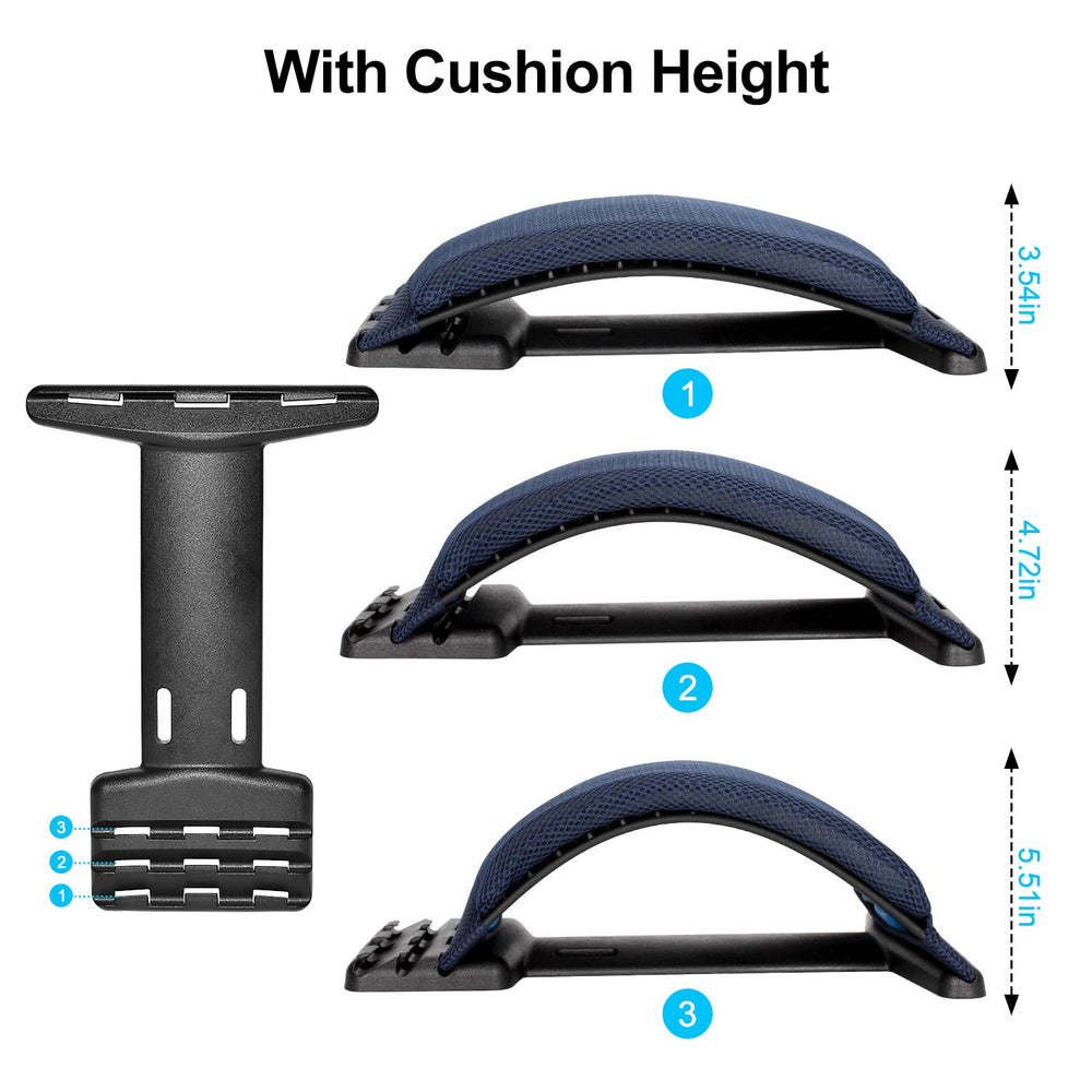 Magic Back Support memory foam lumbar pillow with breathable mesh cover for cooling.