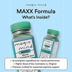 Magic Mind MAXX delivers calm energy with caffeine.