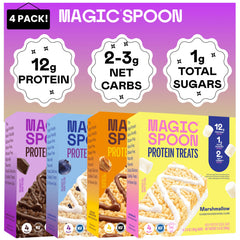 Magic Spoon Treats Blueberry Muffin bars in a box, gluten-free high-protein snack.