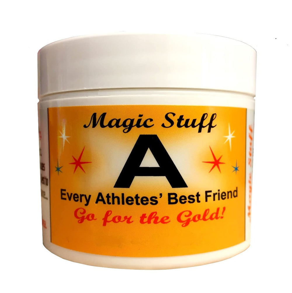 Magic Stuff A bottle front view shows compact 2oz packaging for on-the-go relief.