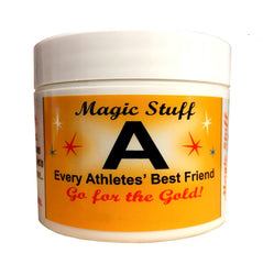 Magic Stuff A bottle front view shows compact 2oz packaging for on-the-go relief.