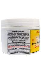 Ingredient list of Magic Stuff A featuring plant botanicals and nourishing oils.