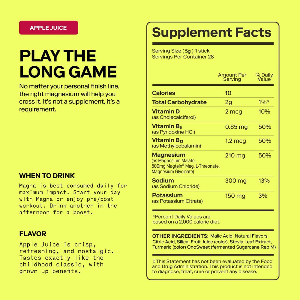 Magna Electrolytes powder packaging on counter indicates 28 servings.