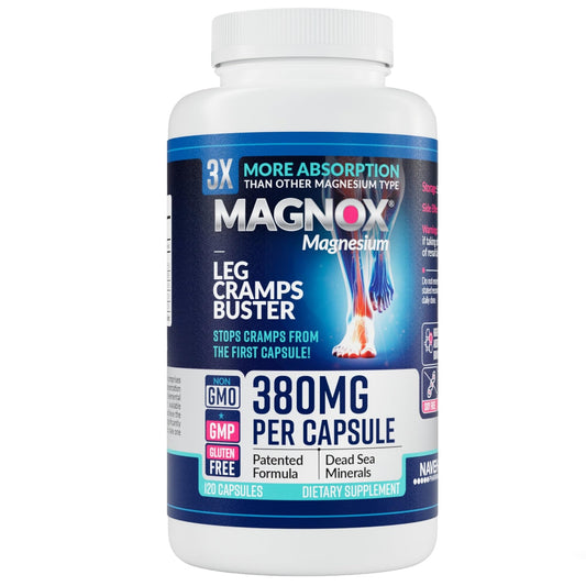 MAGNOX Buster bottle front; compact packaging for convenient nightly use.