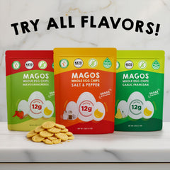 Magos Egg Chips two-year shelf life for pantry prep.