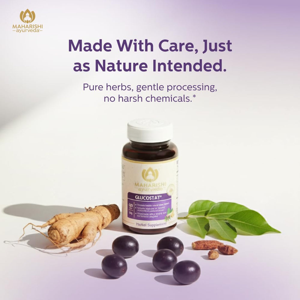 Maharishi Ayurveda Glucostat Ashwagandha root offers adaptogenic balance.