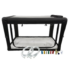 Main Clinic Supply oxygen cage for pets in use with dogs and cats during therapy sessions