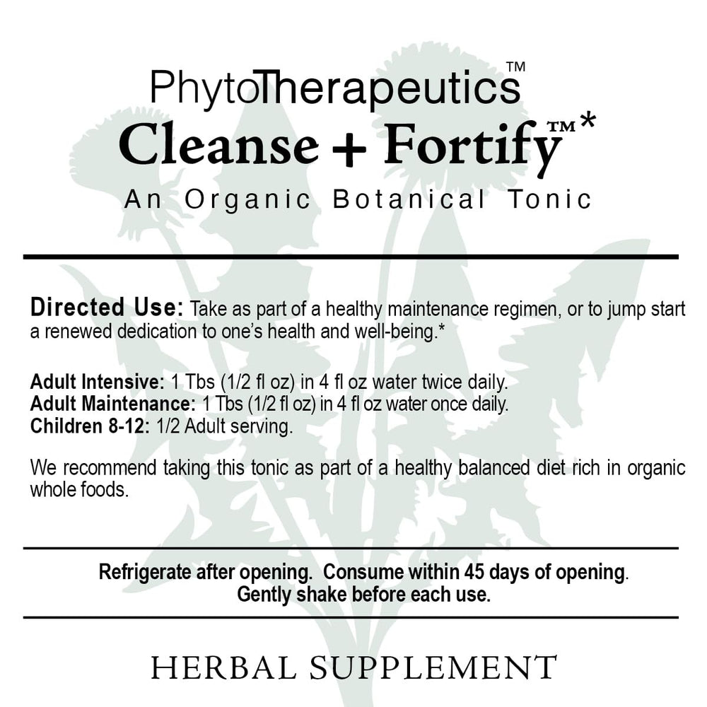 Maine Medicinals Cleanse + Fortify bottle being poured for daily liver and kidney support