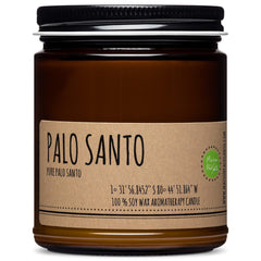 Maison Palo Santo 9oz candle with a warm aroma for home rituals
