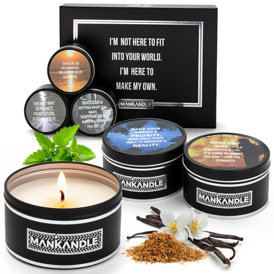 Majestic Zen six-pack gift box of premium scented candles for home ambiance.