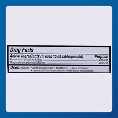 Major Acid Gone Liquid dosing guide with teaspoon measurement.