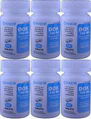 MAJOR Docucate Sodium 100 mg tablets bottle front showing product details and usage idea