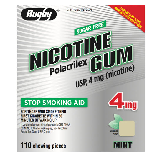 MAJOR Nicotine Gum Rugby Mint 110-count pack to curb cravings on the go.