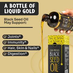 MAJU Black Seed Oil liquid form indicates versatile daily use and simple dosing.