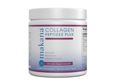 Makana Collagen Peptides Plus bottle with raspberry flavor for daily use