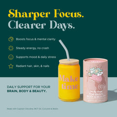 MAKE TIME Brain Health Powder Cognizin close-up for cognitive support.