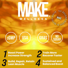 Make Wellness FIT Peptides includes vitamin D3 and magnesium for muscle support.