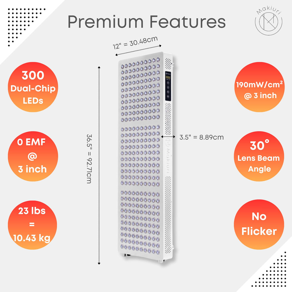 Makiuri Neptune 300 LED panel side view highlighting slim profile