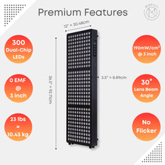 Makiuri Neptune 300-LED panel side view highlights compact design for easy setup