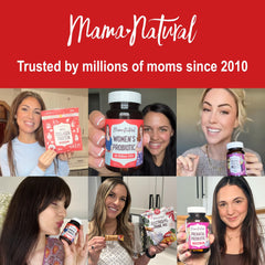 Warm cup of prepared Mama Natural collagen hot chocolate with steam.